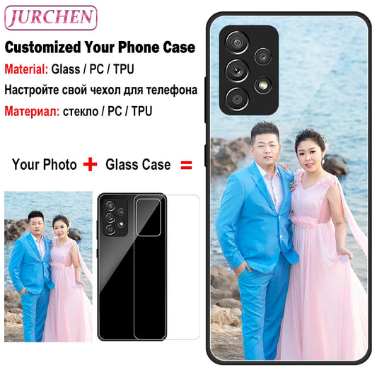 Custom Photo Case For Samsung Galaxy A33 A34 A35 A53 A15 A54 A55 A14 A24 A25 S23 Plus FE M14 M54 M22 A05 A04 A05S A04e F54 Glass